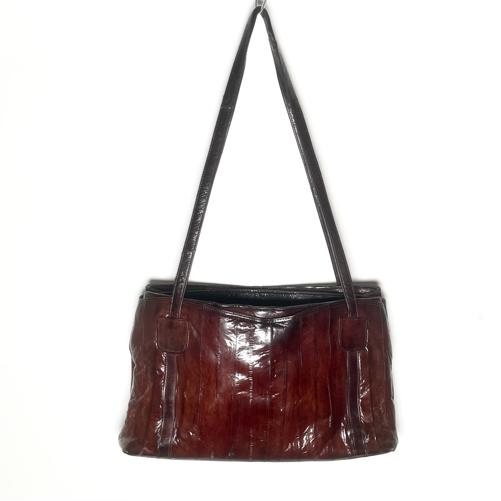 Genuine Eel Skin Leather Shoulder Purse Bag